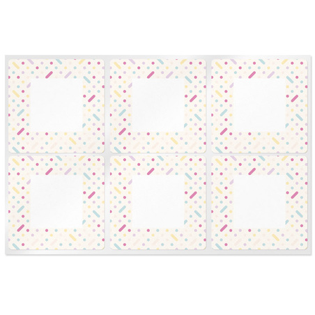 Square party stickers