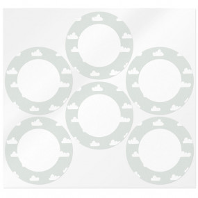 Stickers redondas con nubes Stickers redondas con nubes