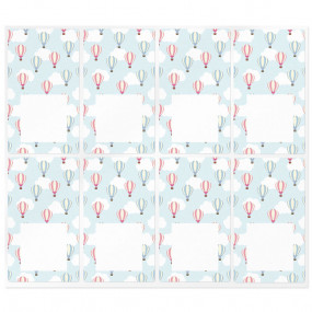 Stickers rectangulares con globos Stickers rectangulares con globos