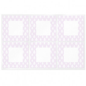 Square lilac stickers with sheets Square lilac stickers with sheets