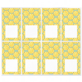Stickers rectangulares con naranjas Stickers rectangulares con naranjas