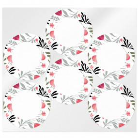 Spring round stickers Spring round stickers