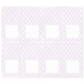 Stickers rectangulares lilas con hojas Stickers rectangulares lilas con hojas