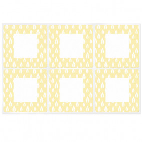 Stickers cuadradas naranjas con hojas Stickers cuadradas naranjas con hojas