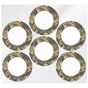 Stickers redondas flores deluxe Stickers redondas flores deluxe