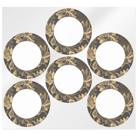 Round Stickers Flowers Deluxe