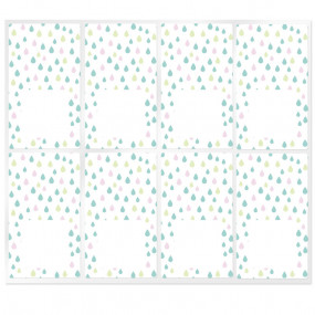 Stickers rectangulares gotitas de colores Stickers rectangulares gotitas de colores