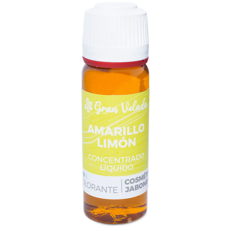 Colorante amarillo limon liquido concentrado para cosmetica y jabon
