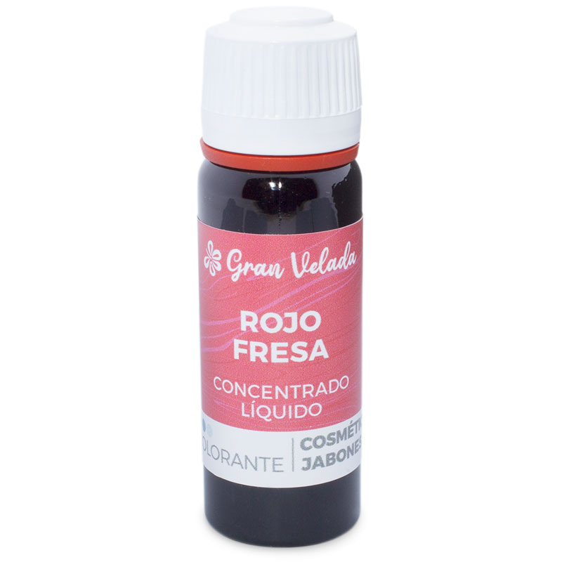 Colorante rojo fresa liquido concentrado para cosmetica y jabon