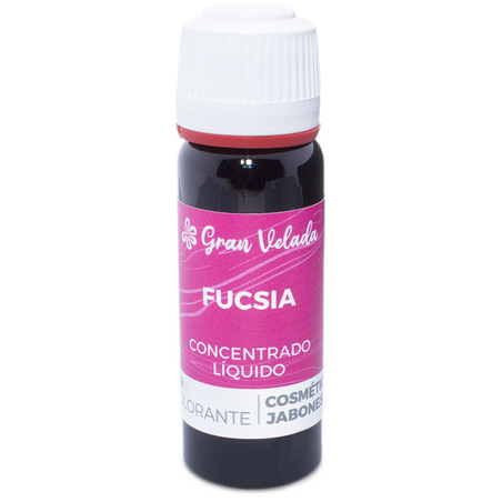 Concentrated liquid fuchsia colorant for cosmetics and soap