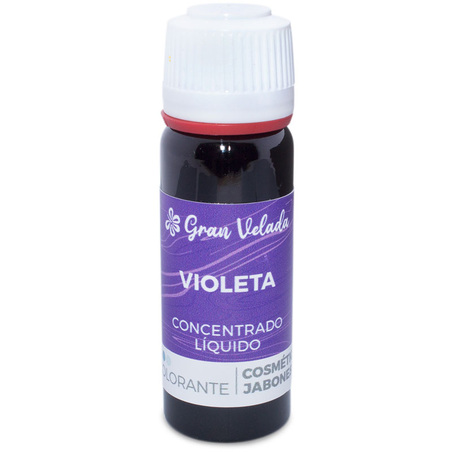 Concentrated liquid violet dye for cosmetics and soap