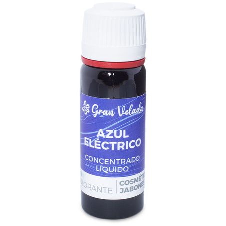 Concentrated liquid electric blue dye for cosmetics and soap