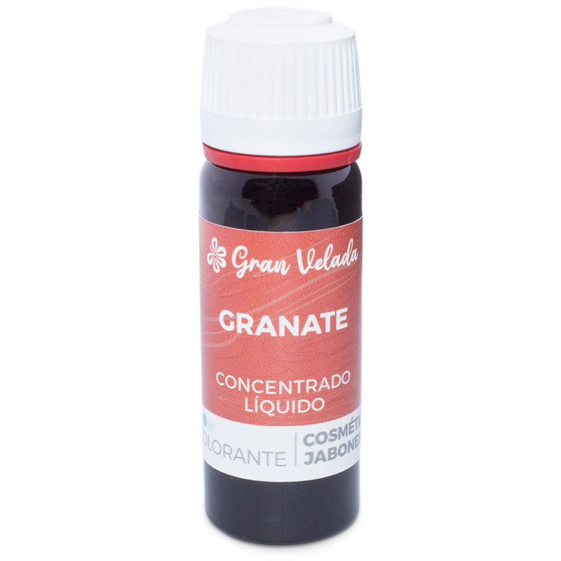 Colorante granate liquido concentrado para cosmetica y jabon