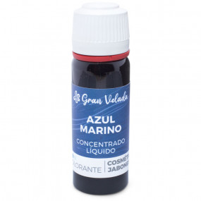 Concentrated liquid navy blue dye for soap and cosmetics
