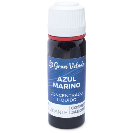 Colorante azul marino liquido concentrado para cosmetica y jabon
