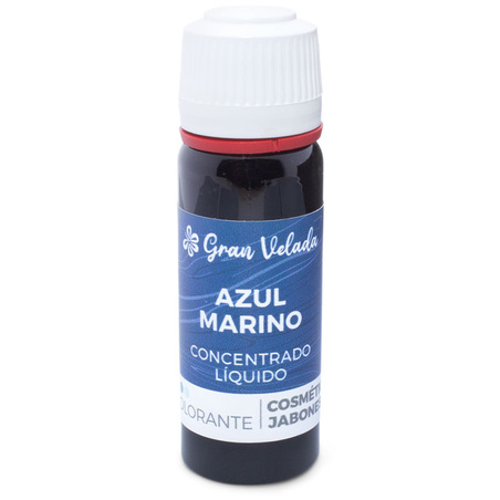 Concentrated liquid navy blue dye for cosmetics and soap