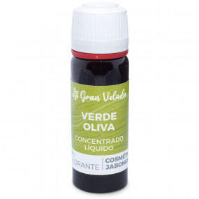 Concentrated liquid olive green coloring for soap and cosmetics