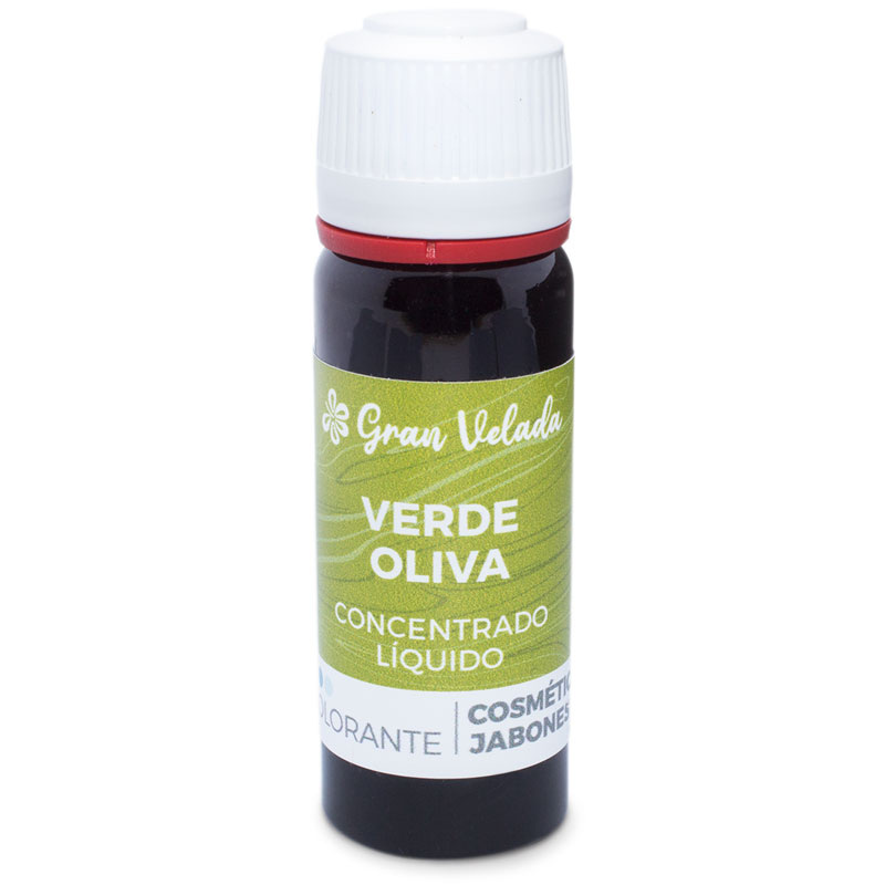 Concentrated liquid olive green coloring for cosmetics and soap