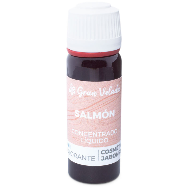 Concentrated liquid salmon coloring for cosmetics and soap