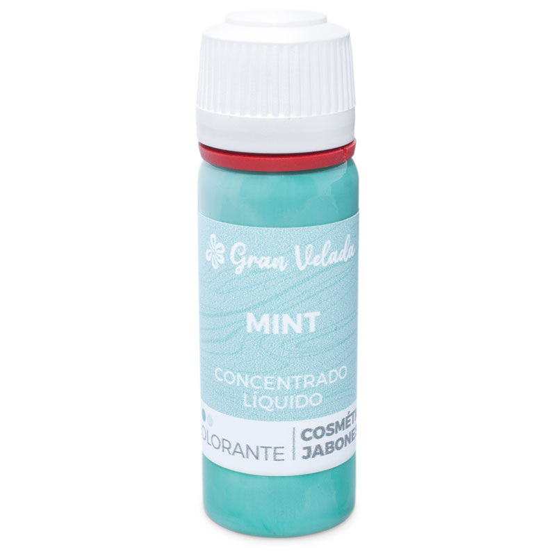 Concentrated liquid mint coloring for cosmetics and soap