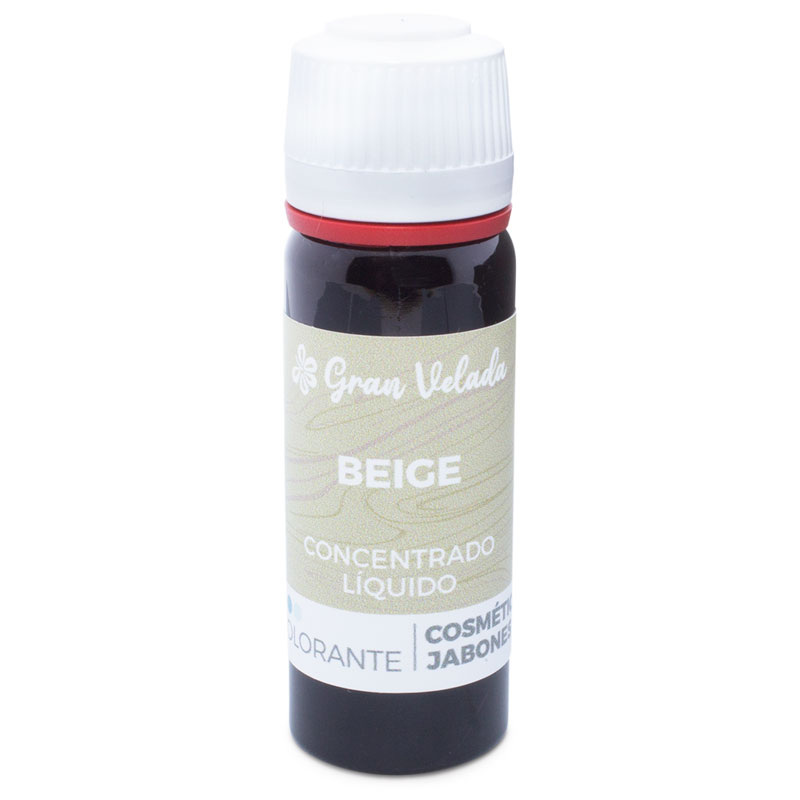 Concentrated liquid beige coloring for cosmetics and soap