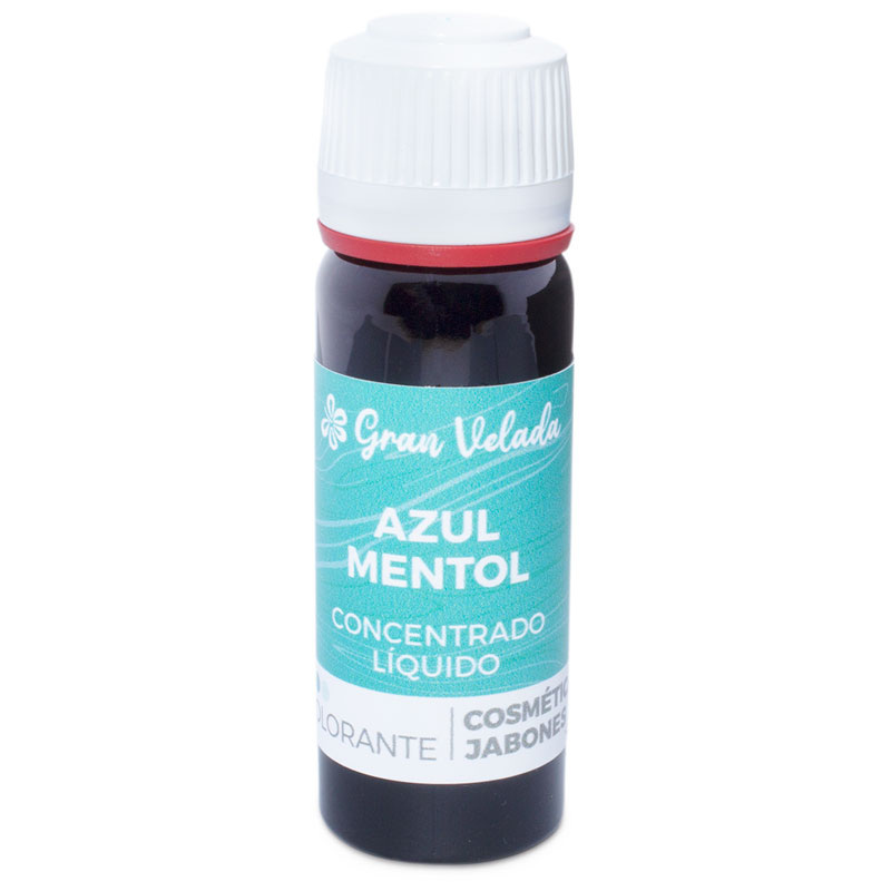 Colorante azul mentol liquido concentrado para cosmetica y jabon