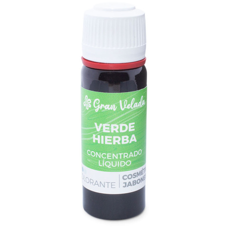 Colorante verde hierba liquido concentrado para cosmetica y jabon