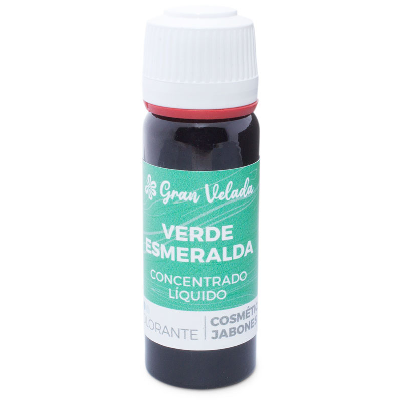 Colorante verde esmeralda liquido concentrado para cosmetica y jabon