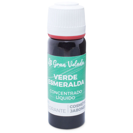 Colorante verde esmeralda liquido concentrado para cosmetica y jabon