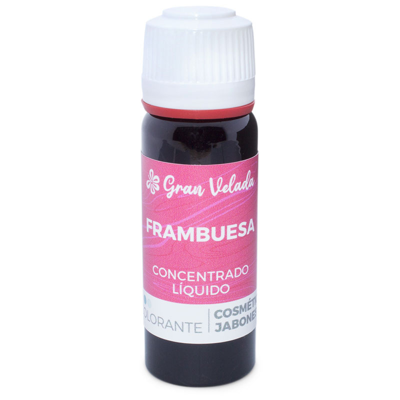 Concentrated liquid raspberry coloring for cosmetics and soap