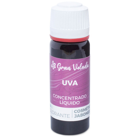 Concentrated liquid grape coloring for cosmetics and soap