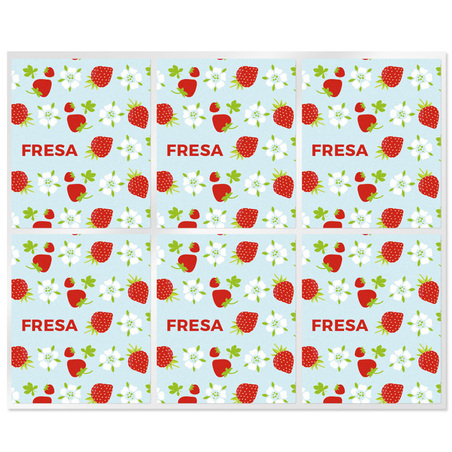 Strawberry lipstick stickers