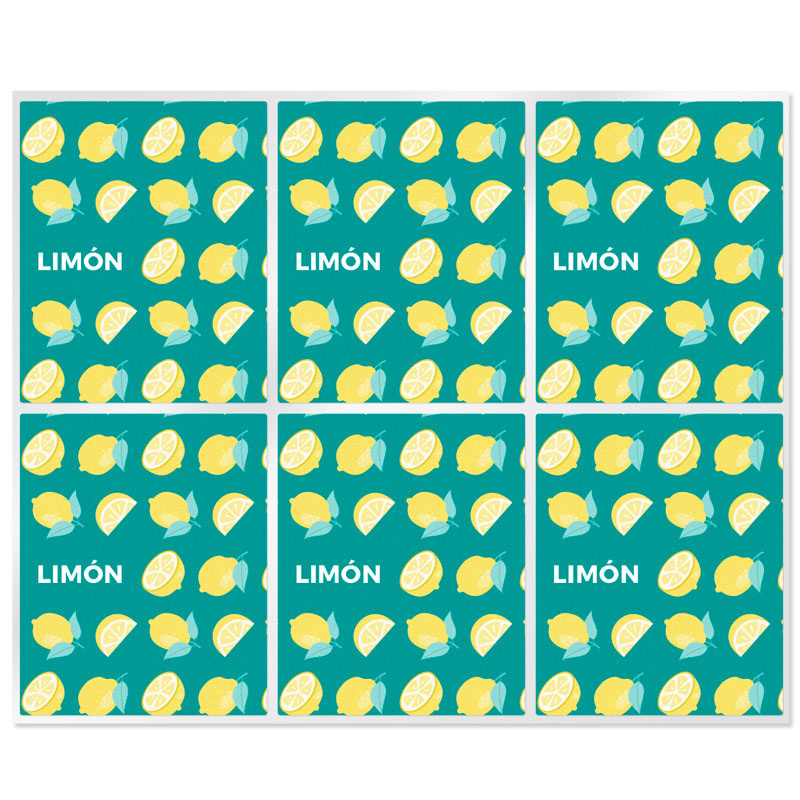 Pegatinas para labiales de limon