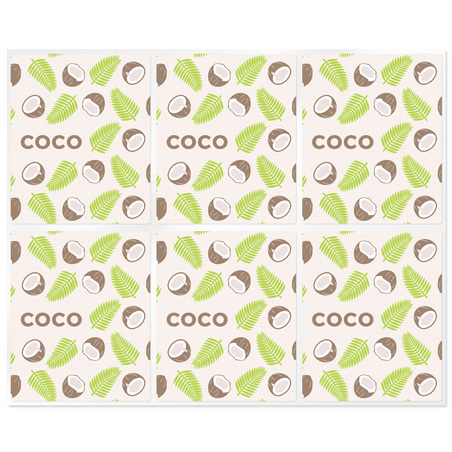 Pegatinas para labiales de coco