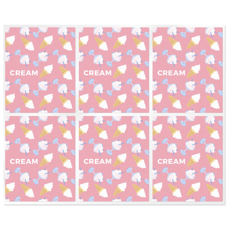 Pegatinas para labiales de crema