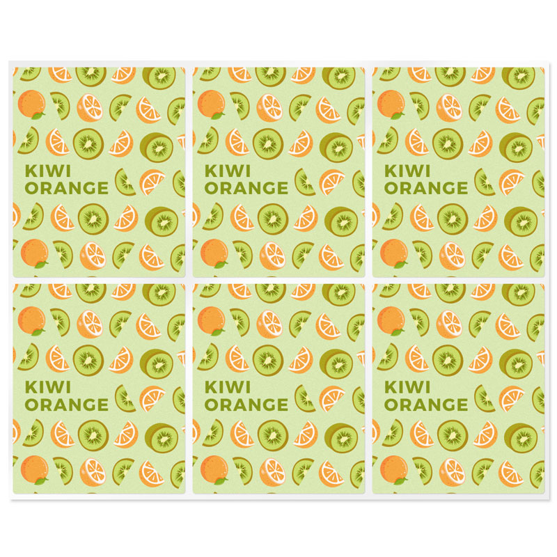 Stickers for orange kiwi lipstickers