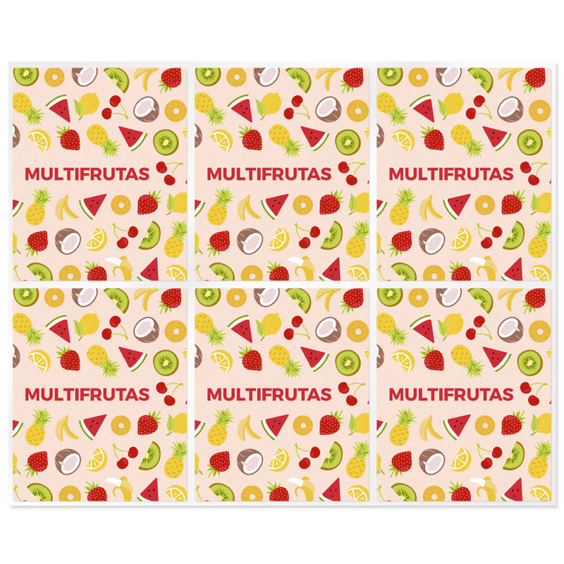 Multifruit lipstick stickers