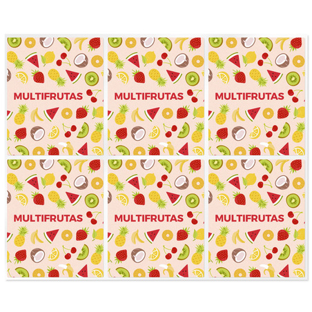 Multifruit lipstick stickers