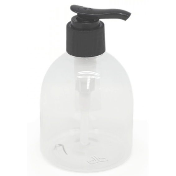 Bombé bottle 250 ml with black dispenser