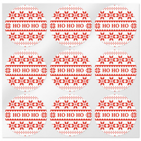 Round Christmas stickers ho ho ho Round Christmas stickers ho ho ho