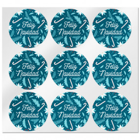 Stickers redondas feliz navidad Stickers redondas feliz navidad