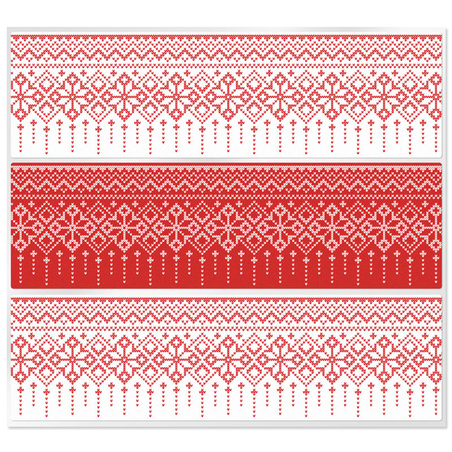 Red stickers Christmas print