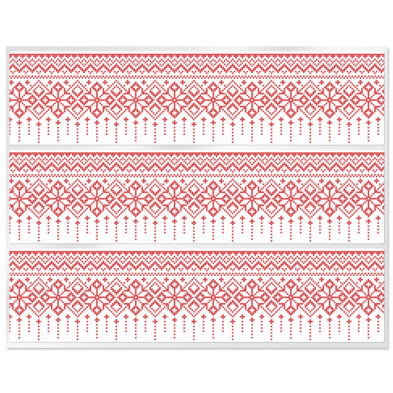 Red stcikers Christmas print for mikados