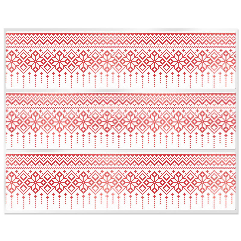 Red stcikers Christmas print for mikados