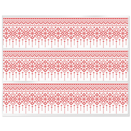 Red stcikers Christmas print for mikados