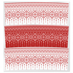 Red stickers Christmas print candles in glass