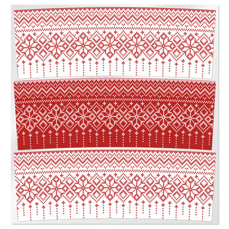 Pegatinas rojas estampado de navidad velas en vaso