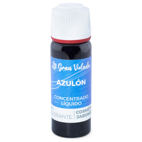 Concentrated liquid blue dye for cosmetics and soap