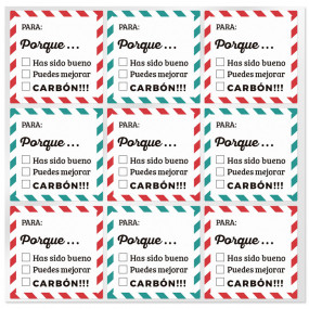 Stickers navideñas para regalos porque... Stickers navideñas para regalos porque...