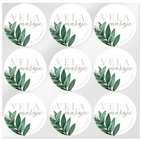 Natural massage candle stickers Natural massage candle stickers